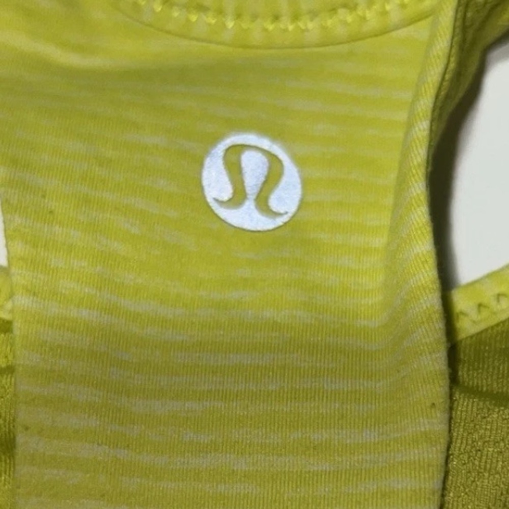 Lululemon Women’s Yellow Workout Tank With Cutouts Size 4 - Picture 2 of 5